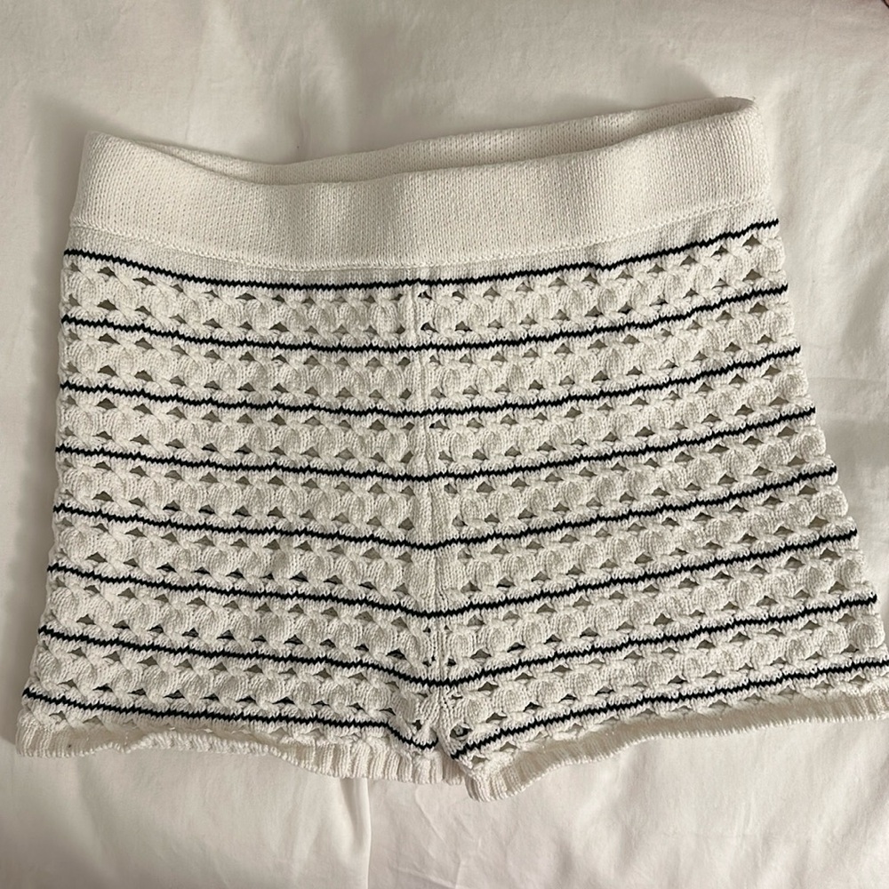 Solid and striped shorts
